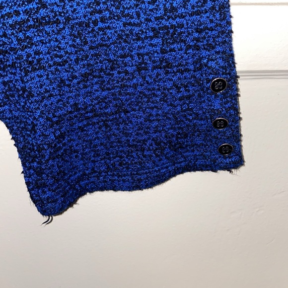 Croft & Barrow XXL Blue Black Wide Collar Shirt Blouse - Picture 9 of 12